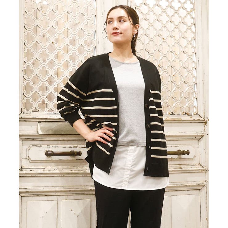 【大きいサイズ/洗える】Vネックカーディガン | eur3 | 詳細画像21 