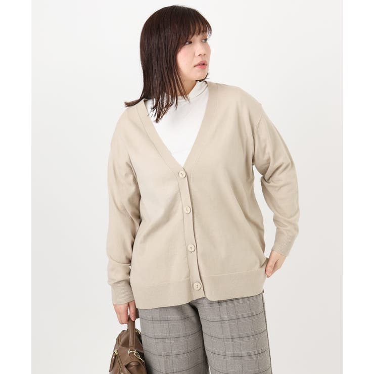 【大きいサイズ/洗える】Vネックカーディガン | eur3 | 詳細画像25 