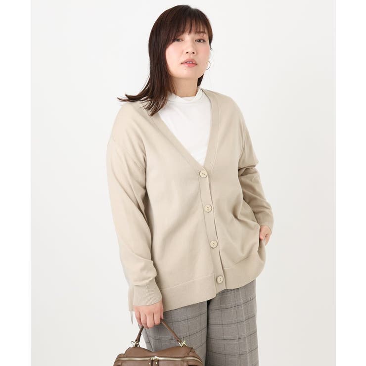 【大きいサイズ/洗える】Vネックカーディガン | eur3 | 詳細画像26 