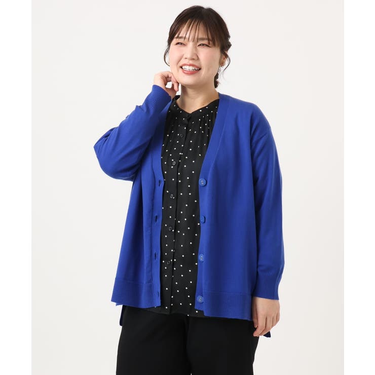 【大きいサイズ/洗える】Vネックカーディガン | eur3 | 詳細画像4 