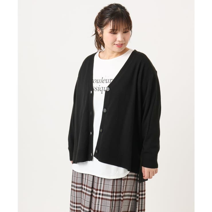 【大きいサイズ/洗える】Vネックカーディガン | eur3 | 詳細画像41 