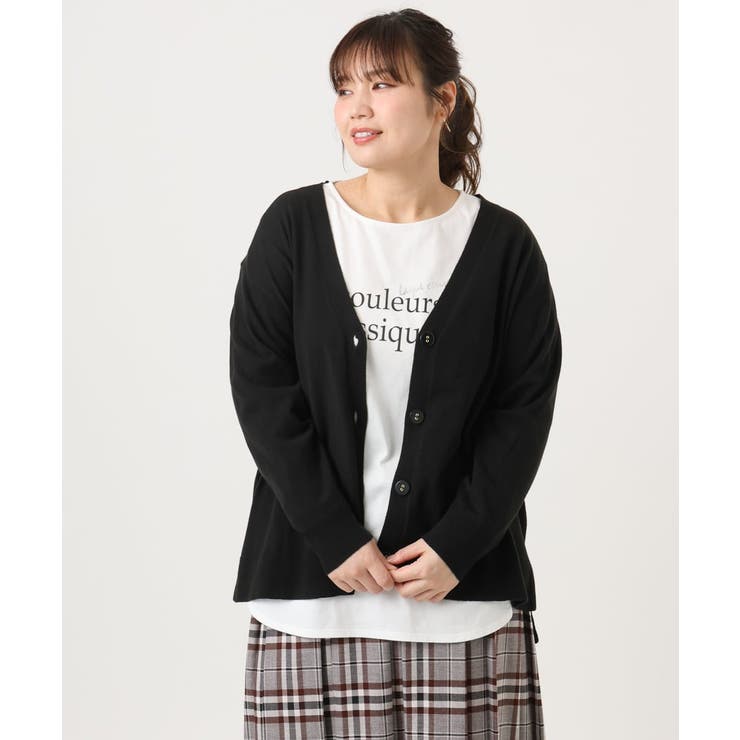 【大きいサイズ/洗える】Vネックカーディガン | eur3 | 詳細画像42 