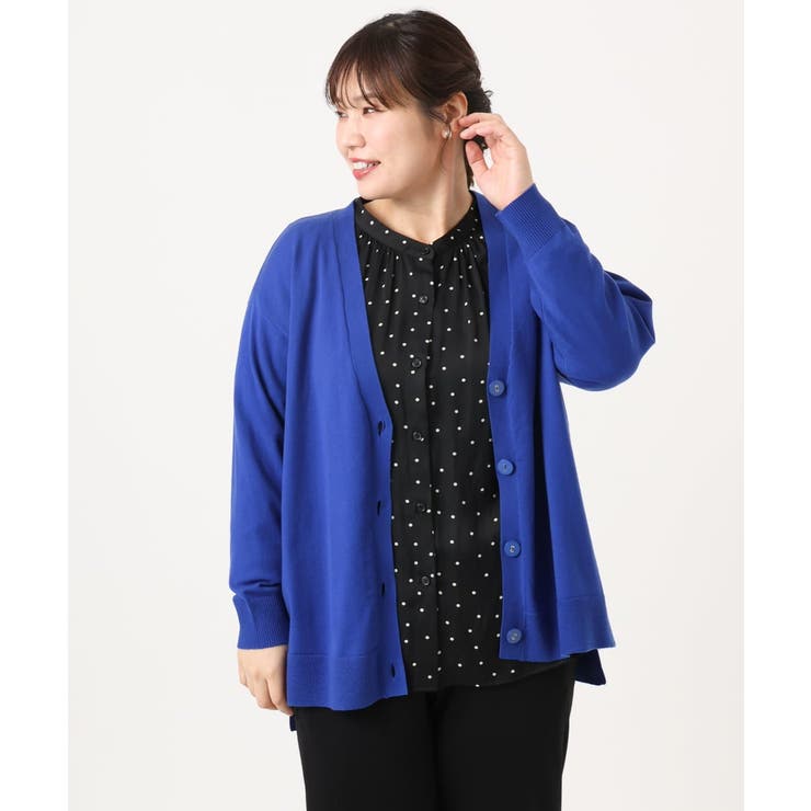 【大きいサイズ/洗える】Vネックカーディガン | eur3 | 詳細画像5 