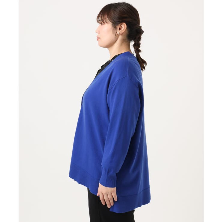 【大きいサイズ/洗える】Vネックカーディガン | eur3 | 詳細画像7 