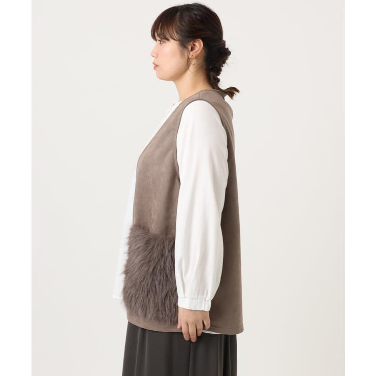 【大きいサイズ】ファーポケットベスト | eur3 | 詳細画像10 