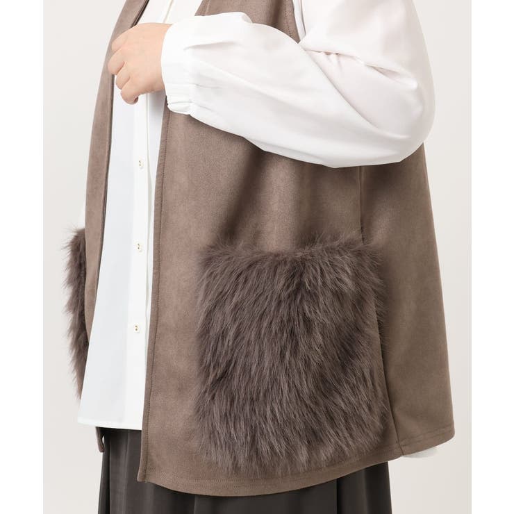 【大きいサイズ】ファーポケットベスト | eur3 | 詳細画像15 