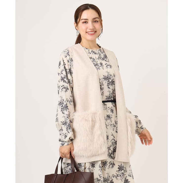 【大きいサイズ】ファーポケットベスト | eur3 | 詳細画像2 