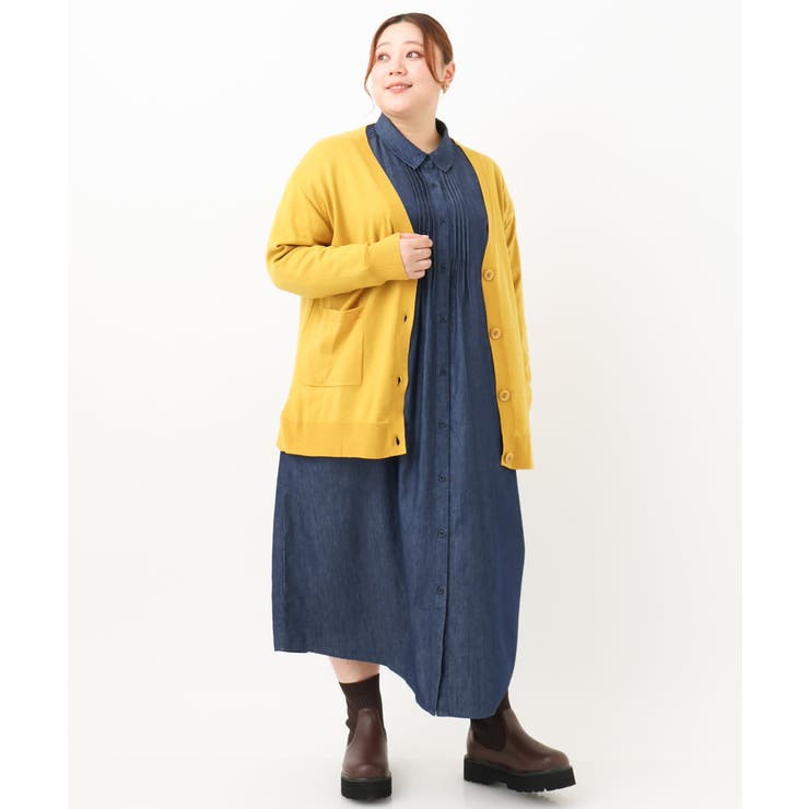 【大きいサイズ】Vネックドロップショルダーカーディガン | eur3 | 詳細画像16 