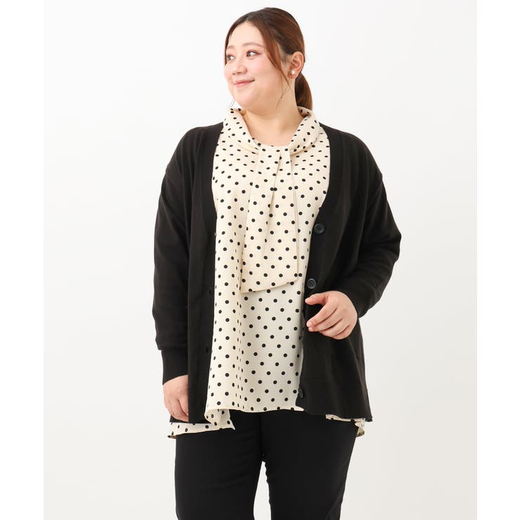 【大きいサイズ】Vネックドロップショルダーカーディガン | eur3 | 詳細画像24 