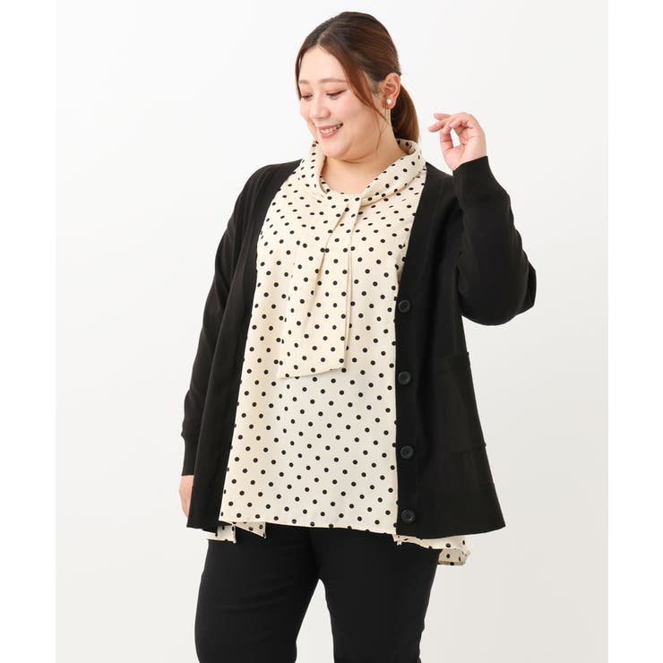 【大きいサイズ】Vネックドロップショルダーカーディガン | eur3 | 詳細画像25 