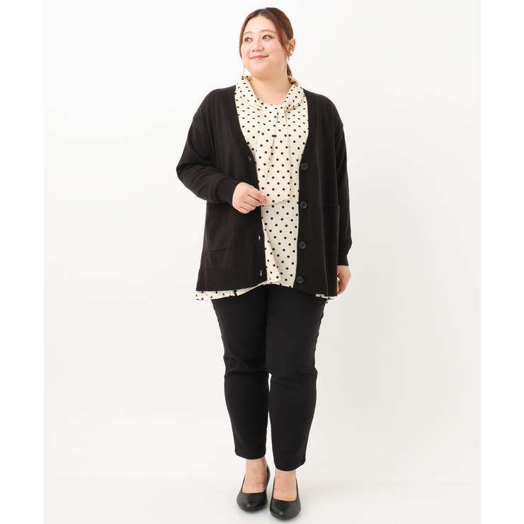 【大きいサイズ】Vネックドロップショルダーカーディガン | eur3 | 詳細画像26 