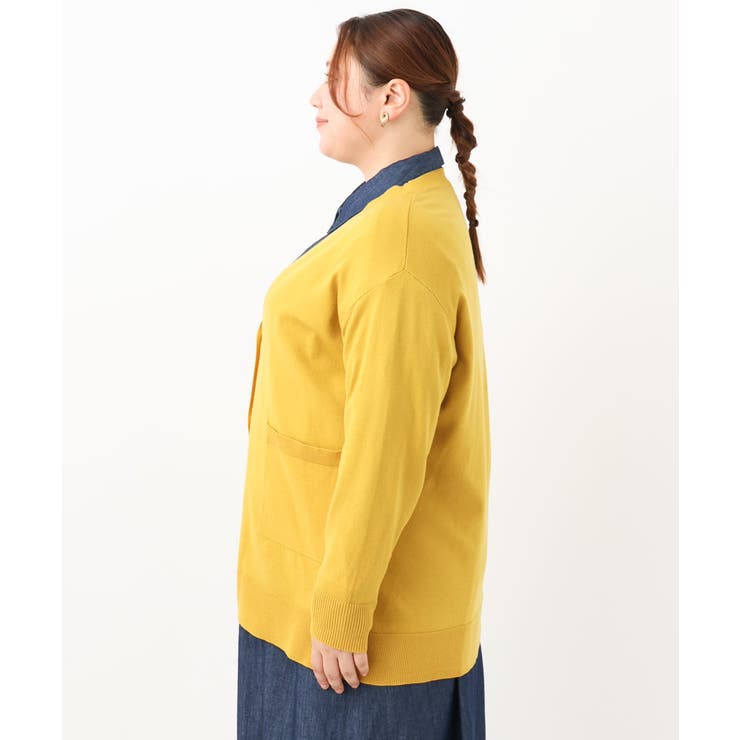 【大きいサイズ】Vネックドロップショルダーカーディガン | eur3 | 詳細画像8 