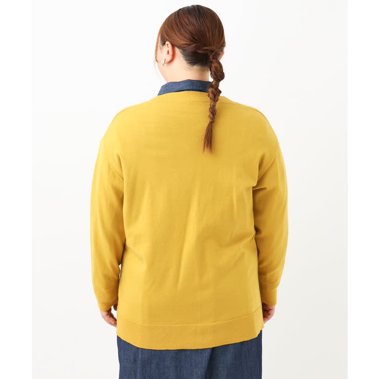 【大きいサイズ】Vネックドロップショルダーカーディガン | eur3 | 詳細画像9 