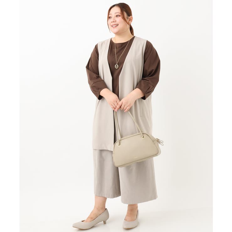 【大きいサイズ】カットジョーゼットVネックジレ | eur3 | 詳細画像18 