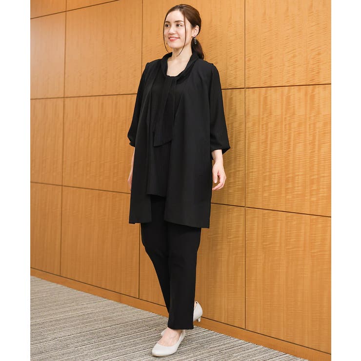 【大きいサイズ】カットジョーゼットVネックジレ | eur3 | 詳細画像20 