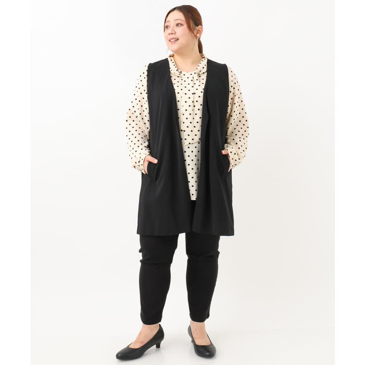 【大きいサイズ】カットジョーゼットVネックジレ | eur3 | 詳細画像24 