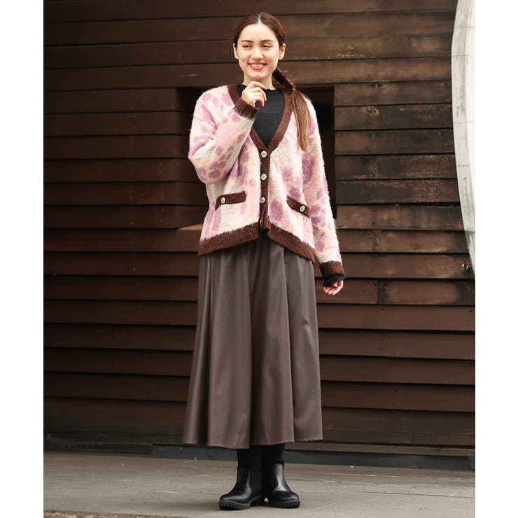 【大きいサイズ】ジャカードカーディガン | eur3 | 詳細画像3 