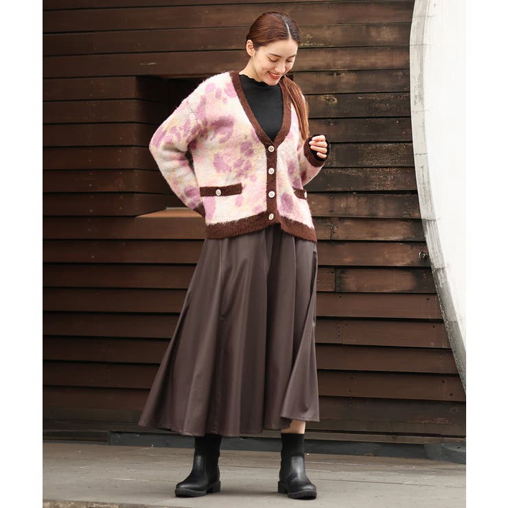 【大きいサイズ】ジャカードカーディガン | eur3 | 詳細画像4 