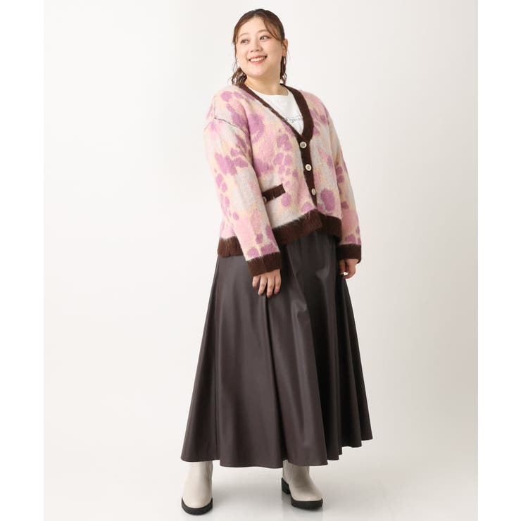 【大きいサイズ】ジャカードカーディガン | eur3 | 詳細画像7 