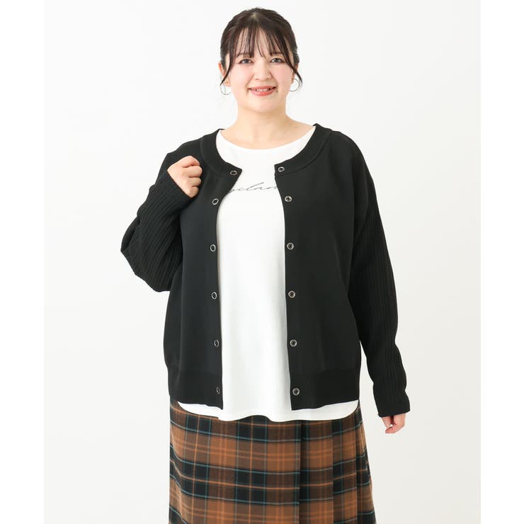 【大きいサイズ】前後2WAYカラーカーディガン | eur3 | 詳細画像32 
