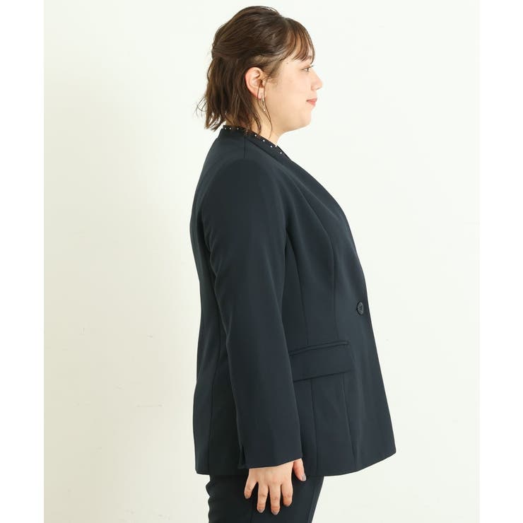 【大きいサイズ 11号サイズあり セットアップ対応】カットジョーゼットジャケット | eur3 | 詳細画像10 