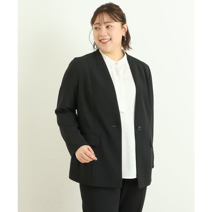 【大きいサイズ 11号サイズあり セットアップ対応】カットジョーゼットジャケット | eur3 | 詳細画像25 