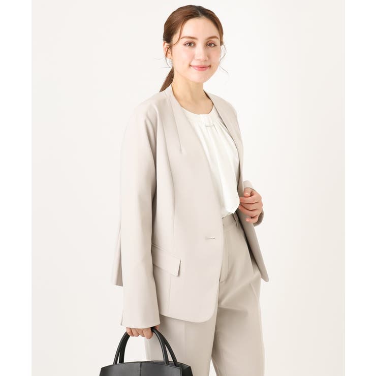 【大きいサイズ/11号サイズあり】Wクロスノーカラージャケット | eur3 | 詳細画像11 