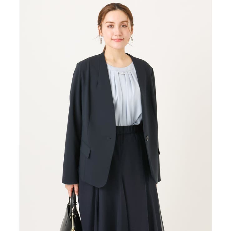 【大きいサイズ/11号サイズあり】Wクロスノーカラージャケット | eur3 | 詳細画像2 