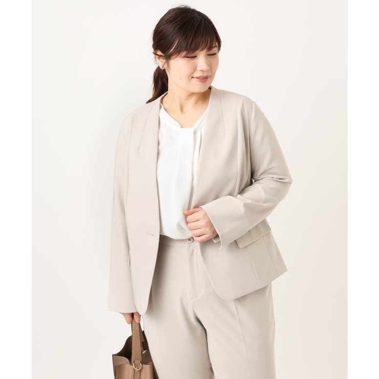 【大きいサイズ/11号サイズあり】Wクロスノーカラージャケット | eur3 | 詳細画像27 