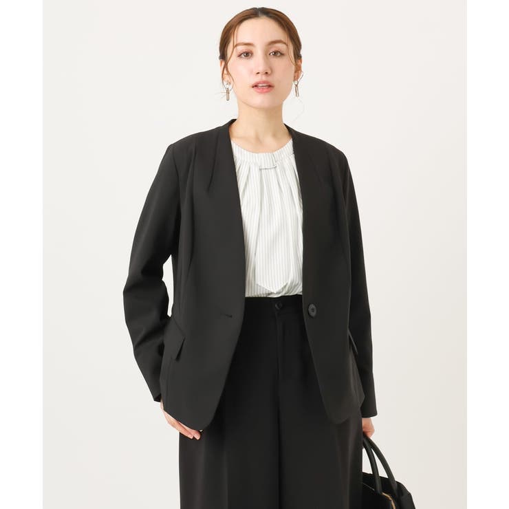 【大きいサイズ/11号サイズあり】Wクロスノーカラージャケット | eur3 | 詳細画像32 