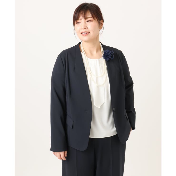 【大きいサイズ/11号サイズあり】Wクロスノーカラージャケット | eur3 | 詳細画像7 