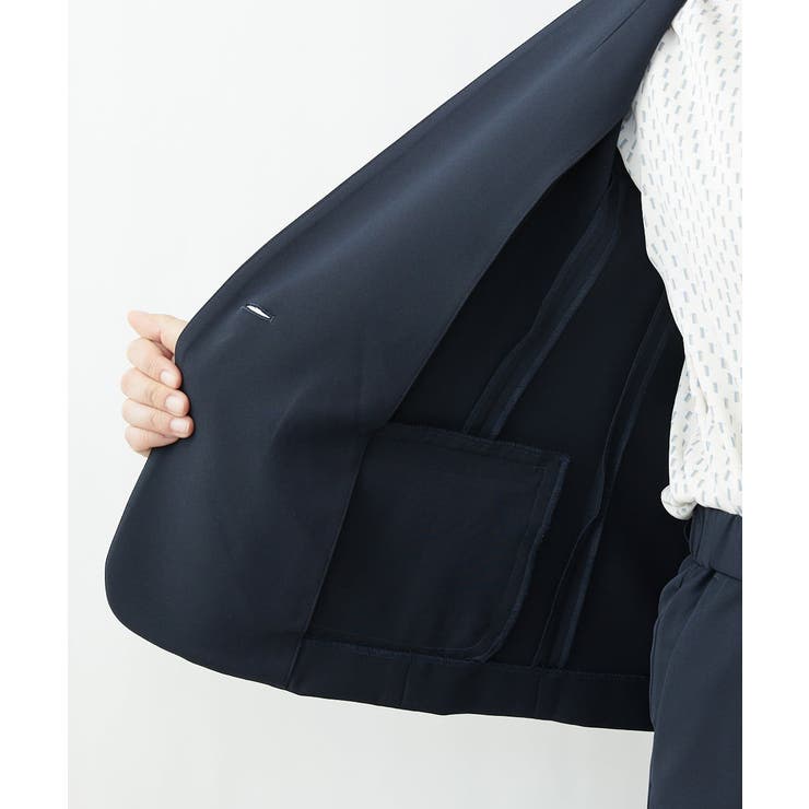 【大きいサイズ/11号サイズあり】Wクロスストレッチノーカラージャケット | eur3 | 詳細画像11 