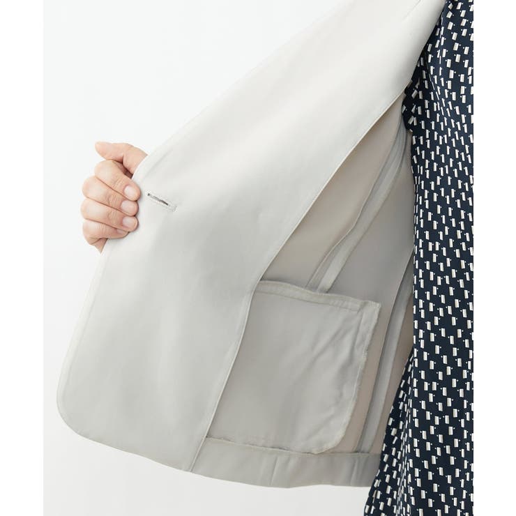 【大きいサイズ/11号サイズあり】Wクロスストレッチノーカラージャケット | eur3 | 詳細画像19 