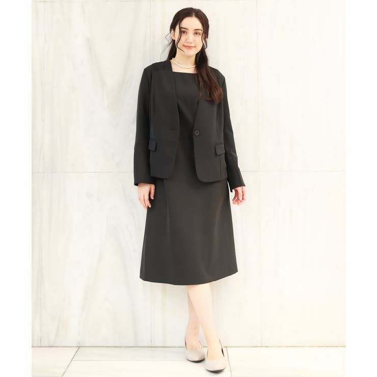 【大きいサイズ/11号サイズあり】Wクロスストレッチノーカラージャケット | eur3 | 詳細画像25 