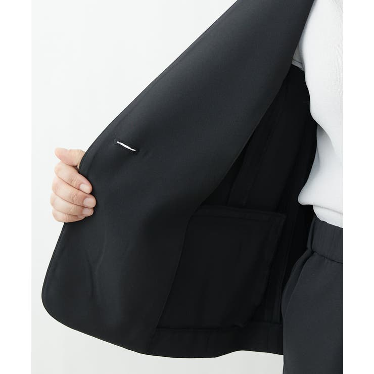 【大きいサイズ/11号サイズあり】Wクロスストレッチノーカラージャケット | eur3 | 詳細画像29 