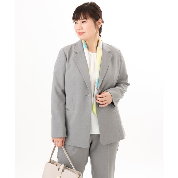 【大きいサイズ 11号サイズあり セットアップ対応】ストレッチテーラードジャケッ… | eur3 | 詳細画像14 