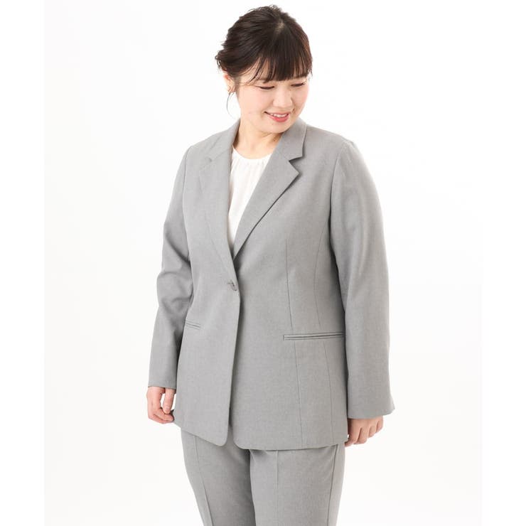 【大きいサイズ 11号サイズあり セットアップ対応】ストレッチテーラードジャケッ… | eur3 | 詳細画像16 