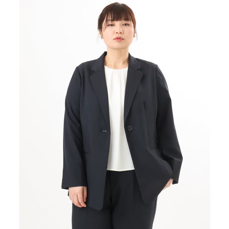 【大きいサイズ 11号サイズあり セットアップ対応】ストレッチテーラードジャケッ… | eur3 | 詳細画像4 