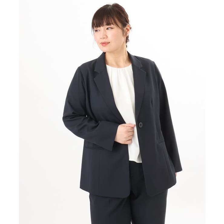 【大きいサイズ 11号サイズあり セットアップ対応】ストレッチテーラードジャケッ… | eur3 | 詳細画像5 