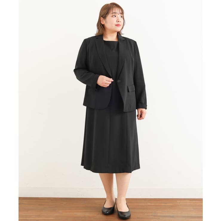 【大きいサイズ/11号サイズあり/セットアップ対応】サテンストレッチジャケット | eur3 | 詳細画像16 