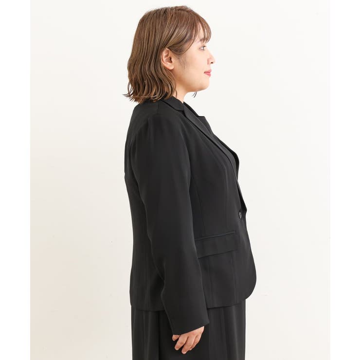 【大きいサイズ/11号サイズあり/セットアップ対応】サテンストレッチジャケット | eur3 | 詳細画像8 