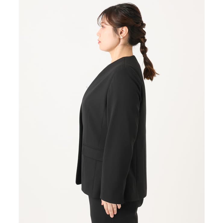 【大きいサイズ/11号サイズあり】カットジョーゼットノーカラージャケット | eur3 | 詳細画像8 