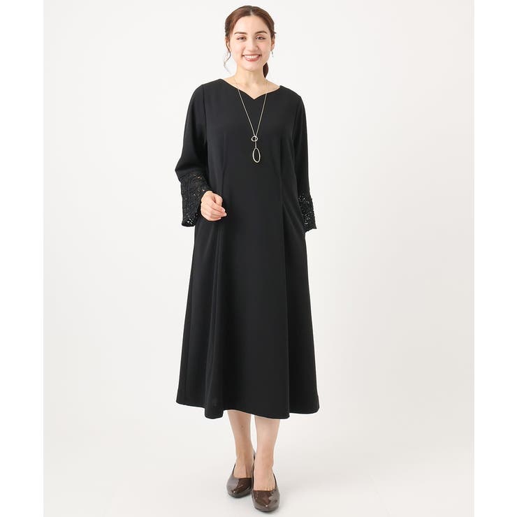 【大きいサイズ/11号サイズあり】レーススリーブドレス | eur3 | 詳細画像16 