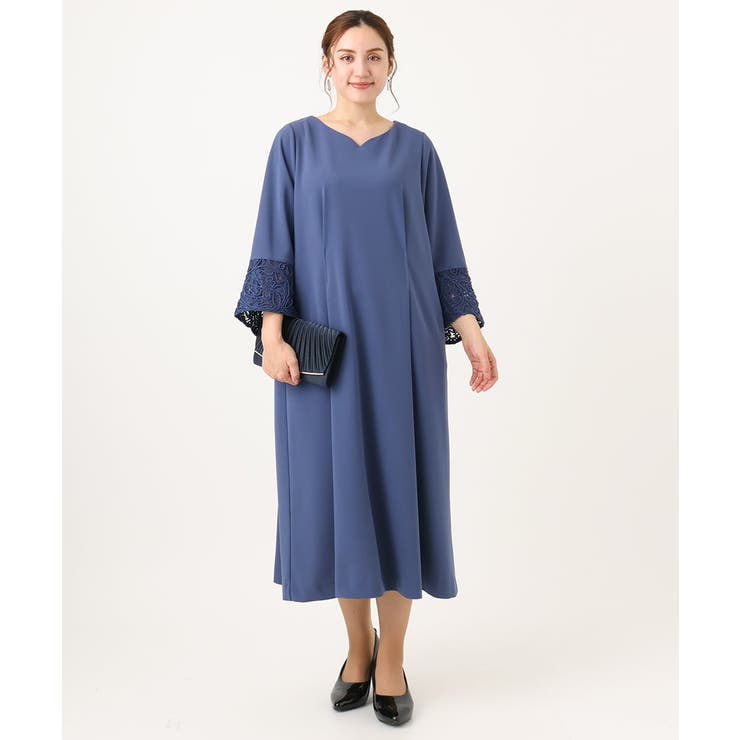 【大きいサイズ/11号サイズあり】レーススリーブドレス | eur3 | 詳細画像2 