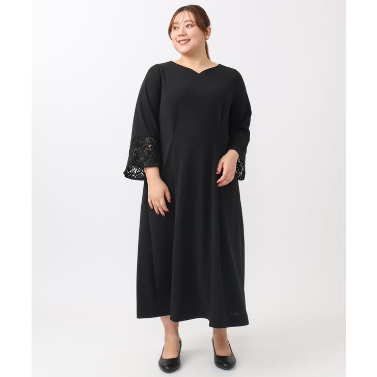 【大きいサイズ/11号サイズあり】レーススリーブドレス | eur3 | 詳細画像21 