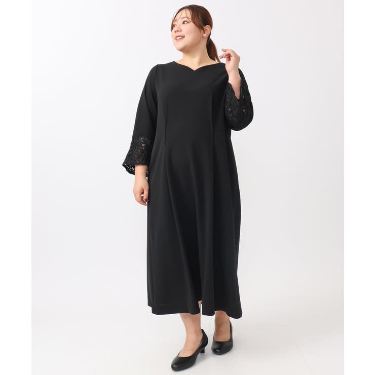 【大きいサイズ/11号サイズあり】レーススリーブドレス | eur3 | 詳細画像22 