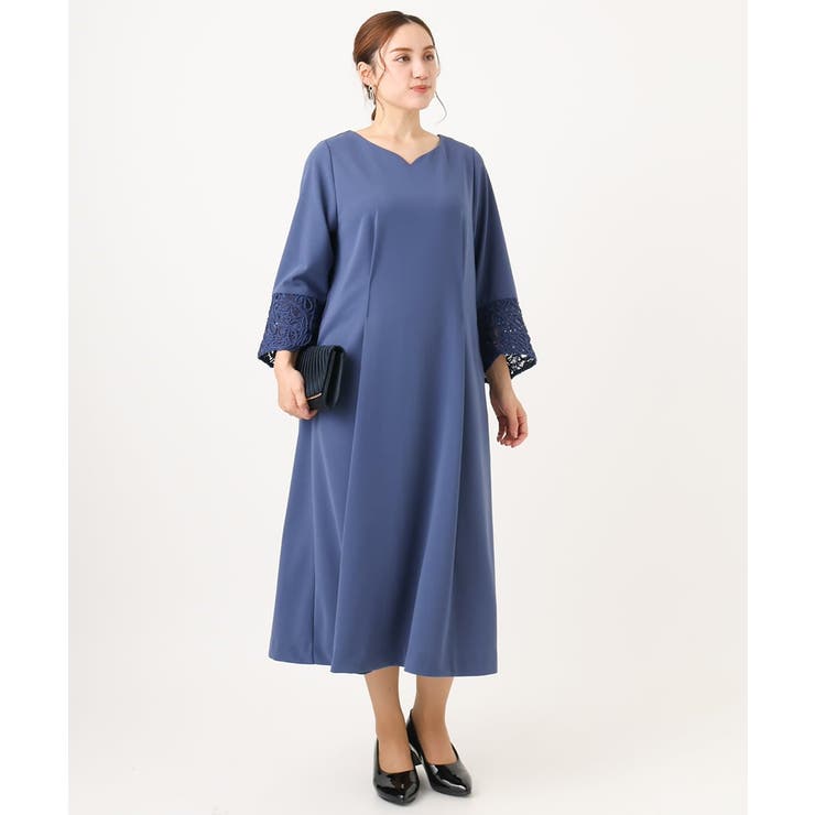 【大きいサイズ/11号サイズあり】レーススリーブドレス | eur3 | 詳細画像3 