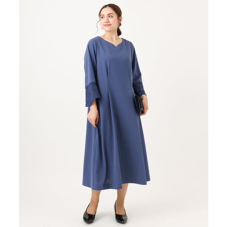 【大きいサイズ/11号サイズあり】レーススリーブドレス | eur3 | 詳細画像4 