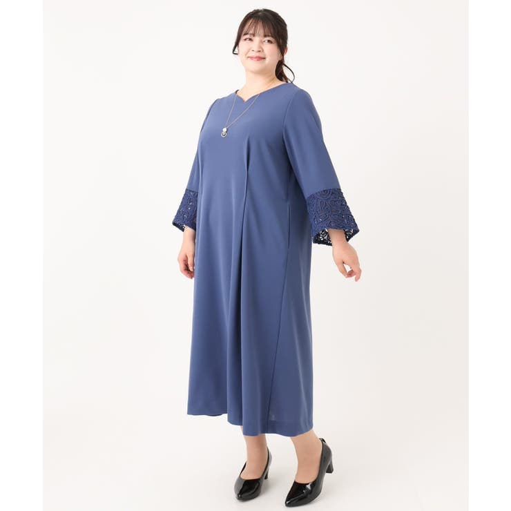 【大きいサイズ/11号サイズあり】レーススリーブドレス | eur3 | 詳細画像5 