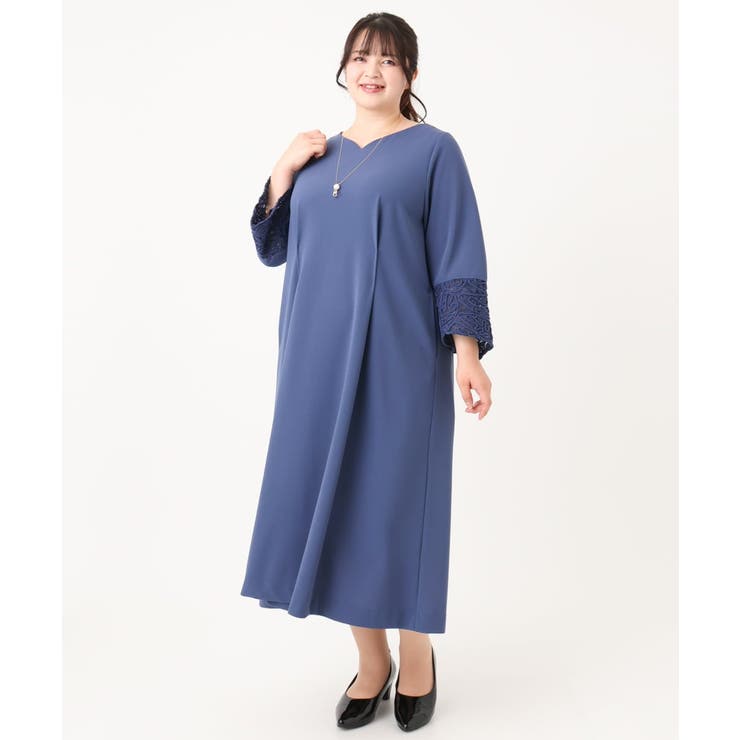 【大きいサイズ/11号サイズあり】レーススリーブドレス | eur3 | 詳細画像6 